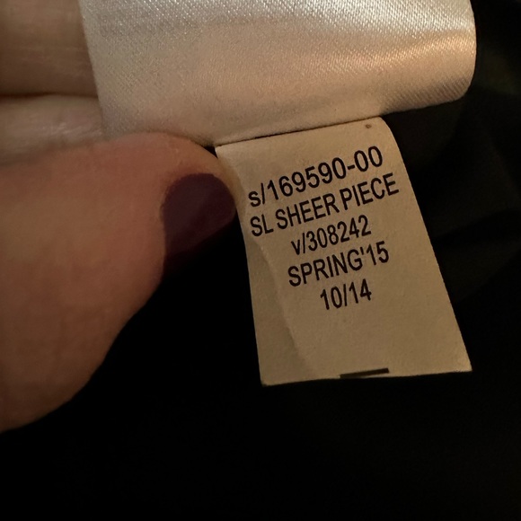 🎉HP🎉 *EUC* RARE Black Silky Camisole w Sheer Insert | Banana Republic | Sz 2P - Picture 11 of 11